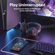 NUBWO G06 100H Battery Headset Dual Wireless 7.1 for PS5/PC/Switch-Black Orange