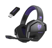 NUBWO G06 100H Battery Headset Dual Wireless 7.1 for PS5/PC/Switch-Black Purple