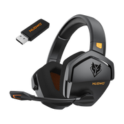 NUBWO G06 100H Battery Headset Dual Wireless 7.1 for PS5/PC/Switch-Black Orange