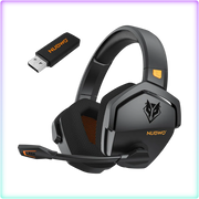 NUBWO G06 100H Battery Headset Dual Wireless 7.1 -Black Orange