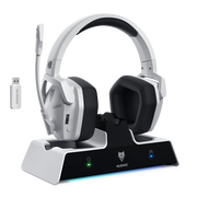 Nubwo G06 Pro Gaming Headset – PS5 Dock & 120h Battery-White