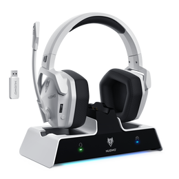 Nubwo G06 Pro Gaming Headset – PS5 Dock & 120h Battery-White