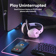 NUBWO G06 100H Battery Headset Dual Wireless 7.1 for PS5/PC/Switch-White