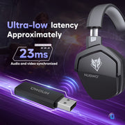 NUBWO G06 100H Battery Headset Dual Wireless 7.1 for PS5/PC/Switch-Black Gray