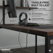 NUBWO HD01 Wired Studio Monitor DJ Headphones with 45mm Drivers