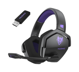 NUBWO G06 100H Battery Headset Dual Wireless 7.1 for PS5/PC/Switch-Black Purple
