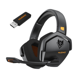 NUBWO G06 100H Battery Headset Dual Wireless 7.1 for PS5/PC/Switch-Black Orange
