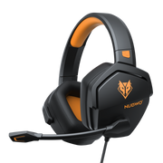 NUBWO N16 Gaming Headset for Xbox PS5 PC 50mm Sound Memory Foam-Black Yellow