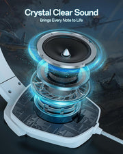 NUBWO N16 Gaming Headset for Xbox PS5 PC-White Blue