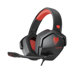 NUBWO N16 Gaming Headset for Xbox PS5 PC 50mm Sound Memory Foam-Black Red