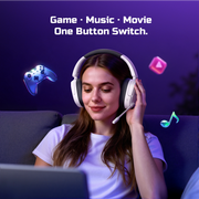 NUBWO HG04 Wireless Gaming Headset, 7.1 Surround, Lightweight, Noise-Cancel Mic