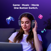 NUBWO HG04 Wireless Gaming Headset With Game, Music, Movie Modes-Black