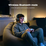 NUBWO G06 100H Battery Headset Dual Wireless 7.1 for PS5/PC/Switch-Black Orange