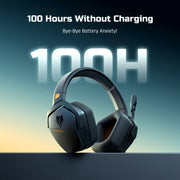 NUBWO G06 100H Battery Headset Dual Wireless 7.1 for PS5/PC/Switch-Black Orange