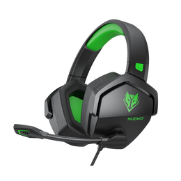 NUBWO N16 Gaming Headset for Xbox PS5 PC 50mm Sound Memory Foam-Black Green